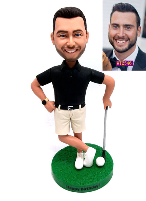 Custom cake toppers personalized birthdays for golfer